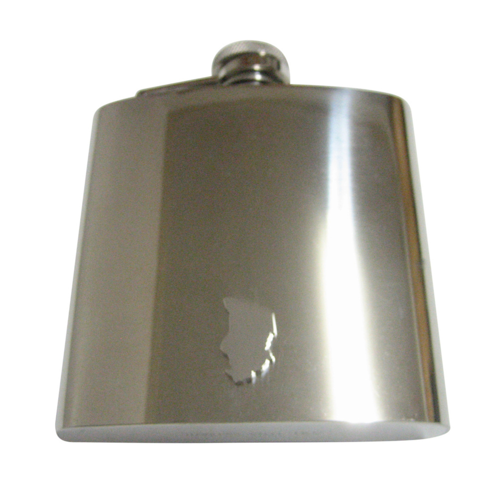 Chad Map Shape Pendant 6oz Flask - image 1